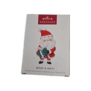 Hallmark Keepsake 2024 Christmas Ornament Santa What A Gift Resin
